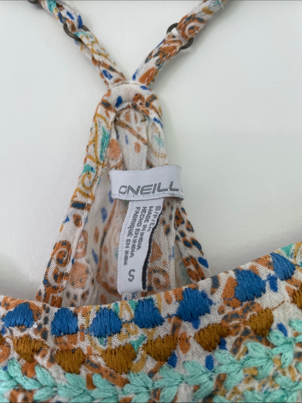 O'Neill Multicolor Embroidered Bohemian Tank Top - Picture 2 of 3